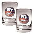 New York Islanders NHL 2pc Rocks Glass Set - Primary Logo by Great American Products