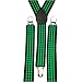 GREEN ON GREEN FUNKY CHECKED SUSPENDERS