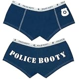 Womens Navy 'Police Booty' Boy Shorts - Xx-Large [Misc.]
