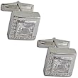 Studs and Cufflinks Pair Sterling Silver Zircon Gemstone (cflng251)