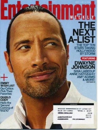 Entertainment Weekly June 13, 2008 Dwayne Johnson (The Rock), Alanis Morissette, Shia LeBeouf, Amy Adams, James McAvoy