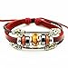 Real Spark Wine Red Fashion Silver Tone Tube Flowewrs Bead Adjustable Length Single Wrap Bracelet (Orange)