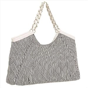 Sarasota Striped Quilted Tote in Navy