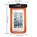 Premium Universal Waterproof Carrying Case - IPX8 Certified - Protects Against Water and Dirt - Up to 4.7” Screen Size - iPhone 7, SE, 6S, 6, 5s, 5 - Samsung Galaxy S7, Edge, S6, Edge, S5, S4 Orange