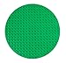 Strictly Briks Large Classic Circle Stackable Baseplate, Large Pegs for Toddlers, Building Brick Base, 100% Compatible with All Major Brands, Green, 1 Piece, 12.5