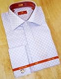 Steven Land Light Blue Jacquard 100% Cotton Shirt