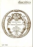  : Diacritics: A Review of Contemporary Criticism, Fall1982; Special Issue on Frederic Jameson: The Political Unconscious (Volume 12, No. 3)