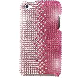 Crystal Hard Case With 2 TONES PINK Bling Bling Diamonds Desing Faceplate Cover for APPLE IPOD TOUCH 4G [WCE341]