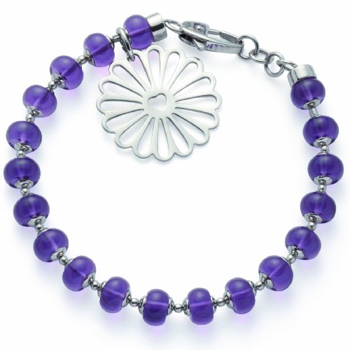 Produkt-Bild: jewels by LEONARDO Damen-Armband Edelstahl 20 centimeters 011786 Armband lila Fiori