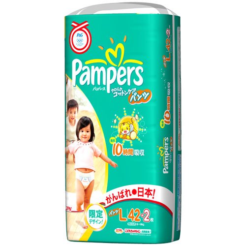 パンパース やわらかコットンケアパンツ L 42+2枚