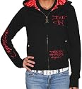 ED HARDY Christian Audigier Crystal Rock Womens Tattoo Hoodie Shirt Hooded Sweatshirt