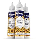 Petpost | Cat Ear Cleaner - Best Ear Mites Remedy for Cats - Natural Coconut Oil Treatment Drops - Alcohol & Medicine Free - 8 Oz.