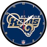 Saint Louis Rams Nfl Round Wall Clock
