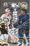 Herb Brooks + 1999 Pittsburgh Penguins Team Signed Program JSA LOA - Autographed NHL Magazines