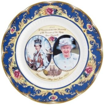 Aynsley 60th Anniversary Coronation Queen Elizabeth II Crown Plate