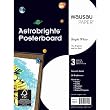 Wausau Paper Astrobrights Premium Poster Board, 3-Sheets, Bright White, 22 x 28-Inch (70619)