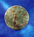 Copper/Fiberglass 16 PEACOCK MEDALLION Wall Art SCULPTURE / Patina PLAQUE by Good Directions