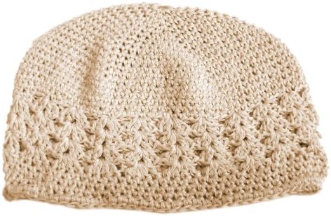 A Girl Company Ivory Crochet Beanie Hat for Baby/Girl