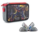 TRANSFORMERS FEDERMAPPE GEFÜLLT FEDERTASCHE SCHÜLERETUI STIFTEMAPPE FÜR SCHULE SCHULBEDARF