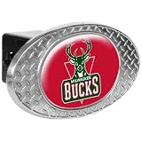 NBA Milwaukee Bucks Metal Diamond Plate Trailer Hitch Cover