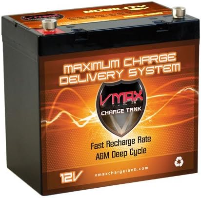 VMAXMB96 AGM Group 22 Deep Cycle Battery Replacement for Everest & Jennings Mobie 12V 60Ah Scooter Battery