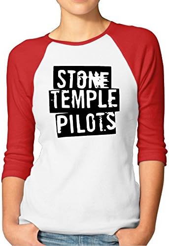 Stone Temple Pilots Logo Red Raglan Sleeves T Shirt For Women - L