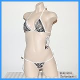 SEXY BRAZILIAN THONG BIKINI (Sheer Floral) A/B Cup