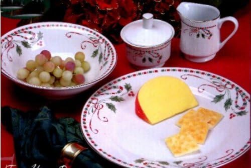 Serving Platter, Serving Bowl sugar &amp; Creamer Christmas Holiday