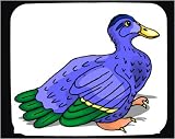 Decorated Mouse Pad with blue, bird, green, duck