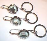 3 Clear Crystal Keychain Hooks