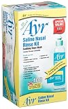 Search : Ayr Saline Nasal Rinse Kit Soothing Sinus Wash, 100-Count Saline Nasal Rinse Mixture Packets Plus Applicator Bottle (Pack of 2)