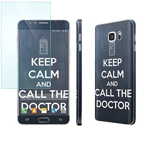 Samsung Galaxy [Note 5] Skin [NakedShield] Scratch Guard Vinyl Skin Decal [Full Body Edge] [Matching WallPaper] [Screen Protector] - [Keep Calm Call The Doctor] for Samsung Galaxy [Note 5]