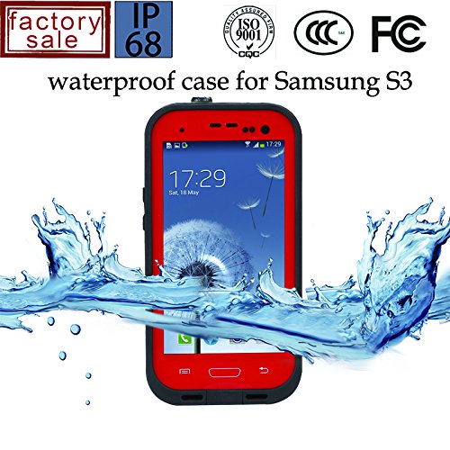 Redpepper® Durable Waterproof Dustproof Snowproof Shockproof Protective Cover Case for Samsung Galaxy S3 I9300 (Red)