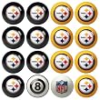 Pittsburgh Steelers NFL Home vs. Away Billiard Balls Full Set (16 Ball Set) by Impe