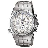 Casio EF-518D-7A Edifice EF518D-7A White Dial Chronograph Stainless Steel Mens Watch by Casio