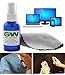 GW Magic Screen Cleaner Kit - Best for All HDTVs, 4K Ultra HD, Smart LED TV, Touch Screens, Kindle, Tablets, Laptops, Samsung, LG, Sony, Vizio with Spray Bottle and Microfiber Cloths