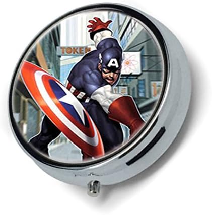 Tyrant, PC Mongul, Despero Custom Popular Image Round Pill Case Box for purse or pocket.