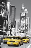 Posters: New York Papier Peint Photo, Papier Peint-Poster - Times Square,Taxi Jaune (175 x 115 cm)