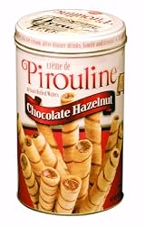Pirouline Rolled Wafers, Chocolate Hazelnut, 14-Ounce Tins (Pack of 6)