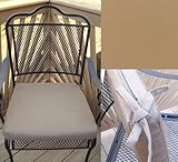 IMAGE OF Set of 6 Outdoor Chair Seat Cushion - Sunbrella Fabric ( Cocoa #5425)