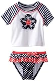 Flapdoodles Girls 2-6X Nautical Fun Rashguard