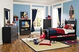 Lea Industries Twin Black Slat Board Bed with Bedroom Set - My Style