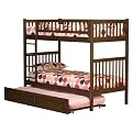 Arizona Twin/Twin Bunk Bed with Trundle Bed - Antique Walnut