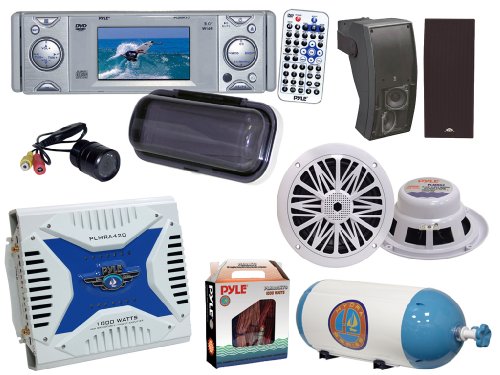 Pyle Deluxe Waterproof Audio System Package for Car/Truck/Boat