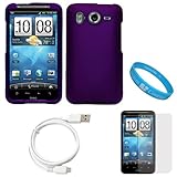 Purple Durable Protective Rubberized Crystal Hard Case Cover for AT&T Wirel ....