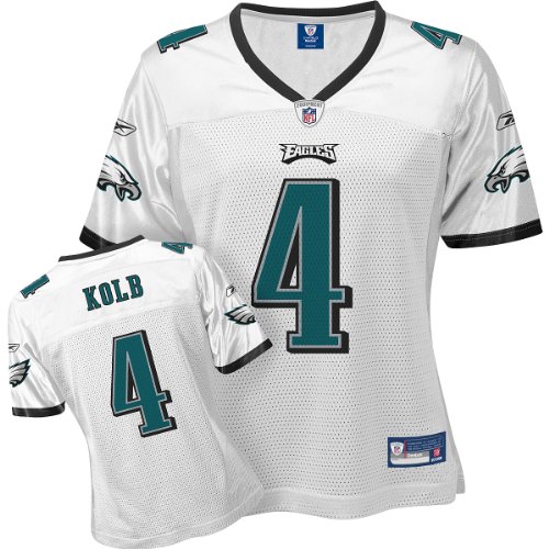 Reebok Philadelphia Eagles Kevin Kolb Women's Replica White Jersey Large