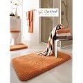 Badteppich Badematte Badvorleger terracotta / orange 55/65 cm von Dyckhoff Frottier