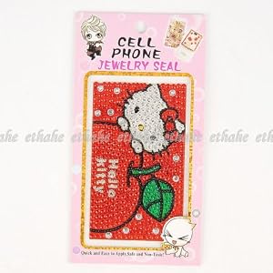 Hello Kitty Cell Phone Sticker Shining Seal Red