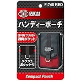 SK11 ハンディーポーチ メッシュポケット付 レッド F-745 RED