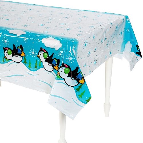 Playful Penguins Party Table Cover